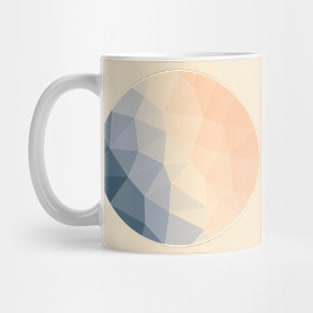 Navy to Peach Abstract Geometric Design Mug